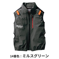 (日本直送)BURTLE AC2004 Cordura AIRCRAFT 飛機背心黑色風扇,22V電池組套裝春夏新作 BURTLE Air