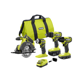 RYOBI ONE+ PCL1400K2 18V 無繩 4 工具組合套裝 1.5 Ah 電池*1+ 4.0 Ah 電池*1 RYOBI 良明(美行)
