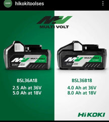 HiKOKI 36V 8.0Ah - 4.0Ah 多伏特電池 HiKOKI