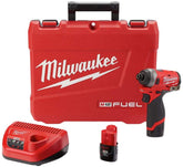 美行Milwaukee M12 fuel 2553 1/4 英吋(約 0.6 公分)六角衝擊起子雙電1.5AH套裝 MILWAUKEE美沃奇(美行)