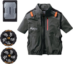 日本直送 BURTLE Air AC2006 飛機工作服飛機短袖夾克黑色風扇 22V 電池套裝(團購優惠價) BURTLE Air