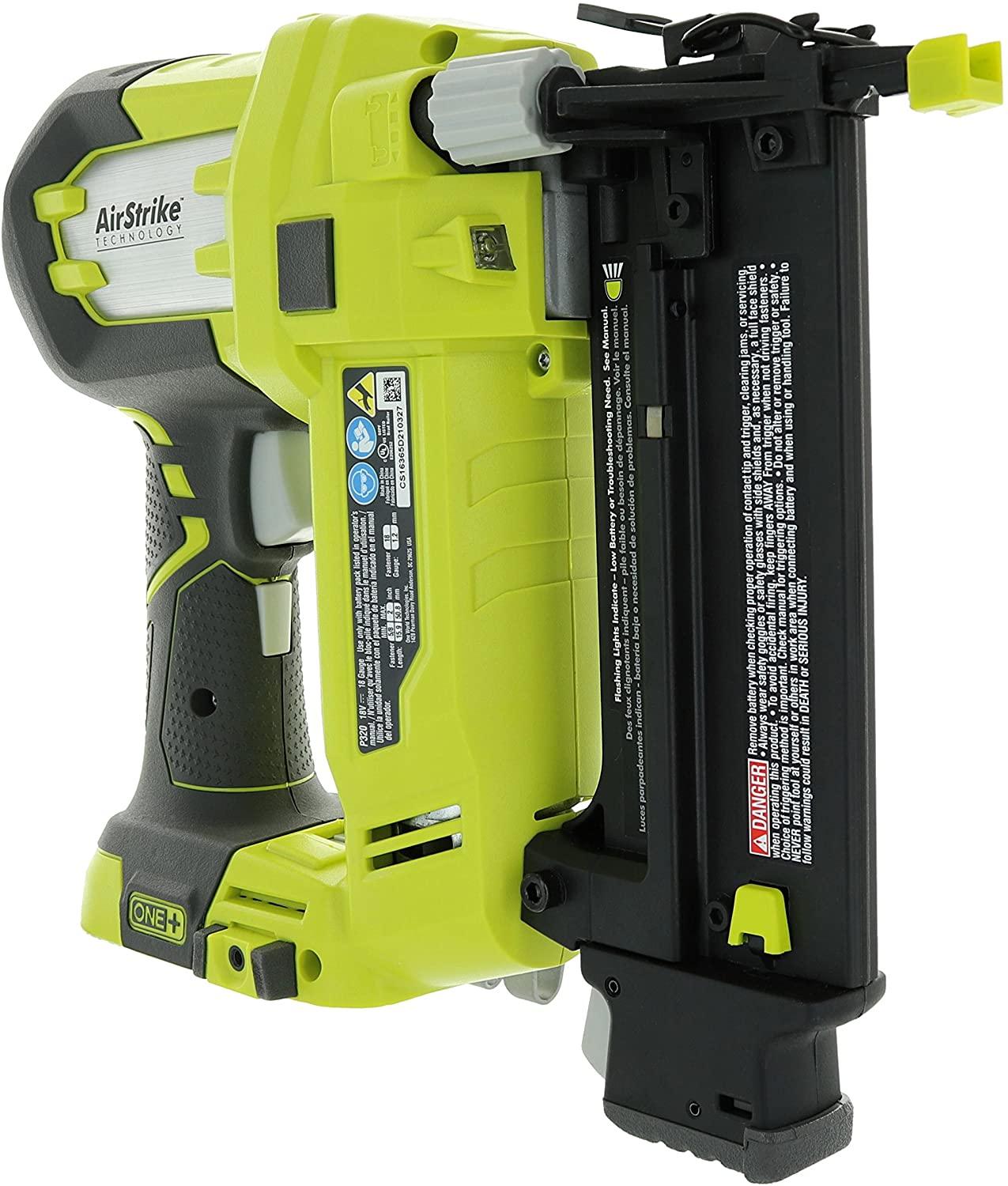 美國Ryobi 良明 P320 Airstrike 18 Volt One+ 鋰離子無線F釘槍(不含電池,僅限電動工具) RYOBI 良明(美行)