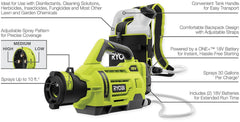2022新款美國Ryobi 18V ONE+ 無繩靜電噴霧機 1 加侖+ 2.0 Ah*2電池充電器帶背包套裝(現貨) RYOBI 良明(美行)