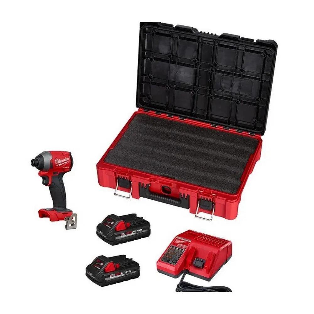 美國Milwaukee 2853 M18 FUEL 18V無刷無繩1/4英寸六角衝擊起子機雙電3.0套裝 MILWAUKEE美沃奇(美行)