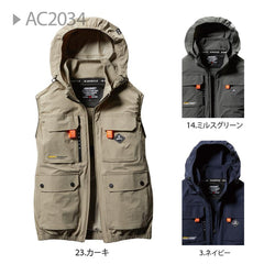 預訂BURTLE 2024 22v新電池風扇全套空調工作服飛機背心夏季空調隔熱罩BURTLE AC2034 (預售商品:將於2024年6月有貨) 日本直送BURTLE