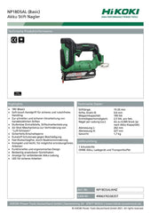 HiKOKI 18V 釘槍機(蚊釘) NP18DSAL(淨機) HiKOKI