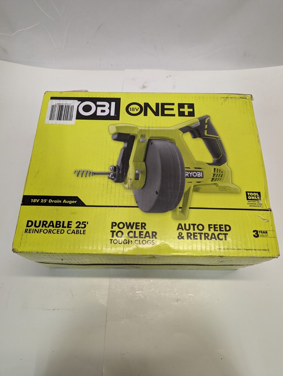 Ryobi 18V ONE+ 排水螺旋鑽(僅限工具) RYOBI