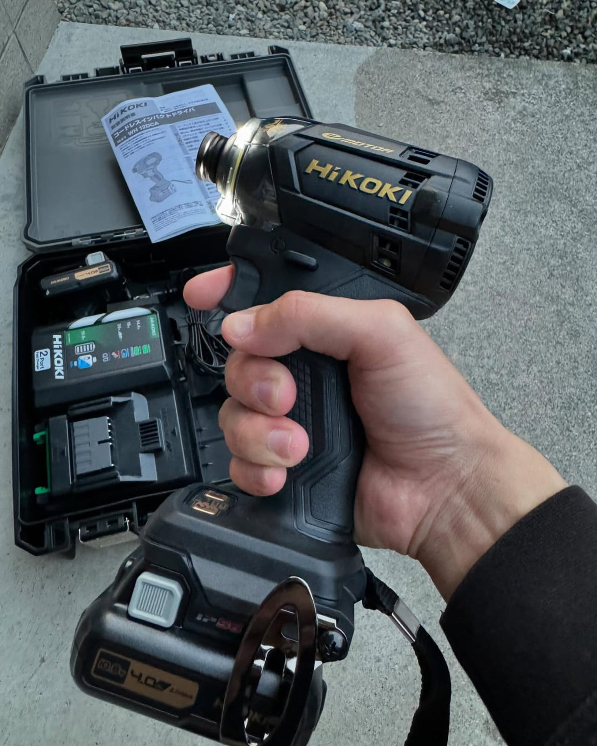 日本HiKOKI 10.8v 衝擊起子黑魂金色21700 4.0ah電池套裝無刷衝擊起子機 WH12DCA 3LH (BG)（現貨全球限量版220V）