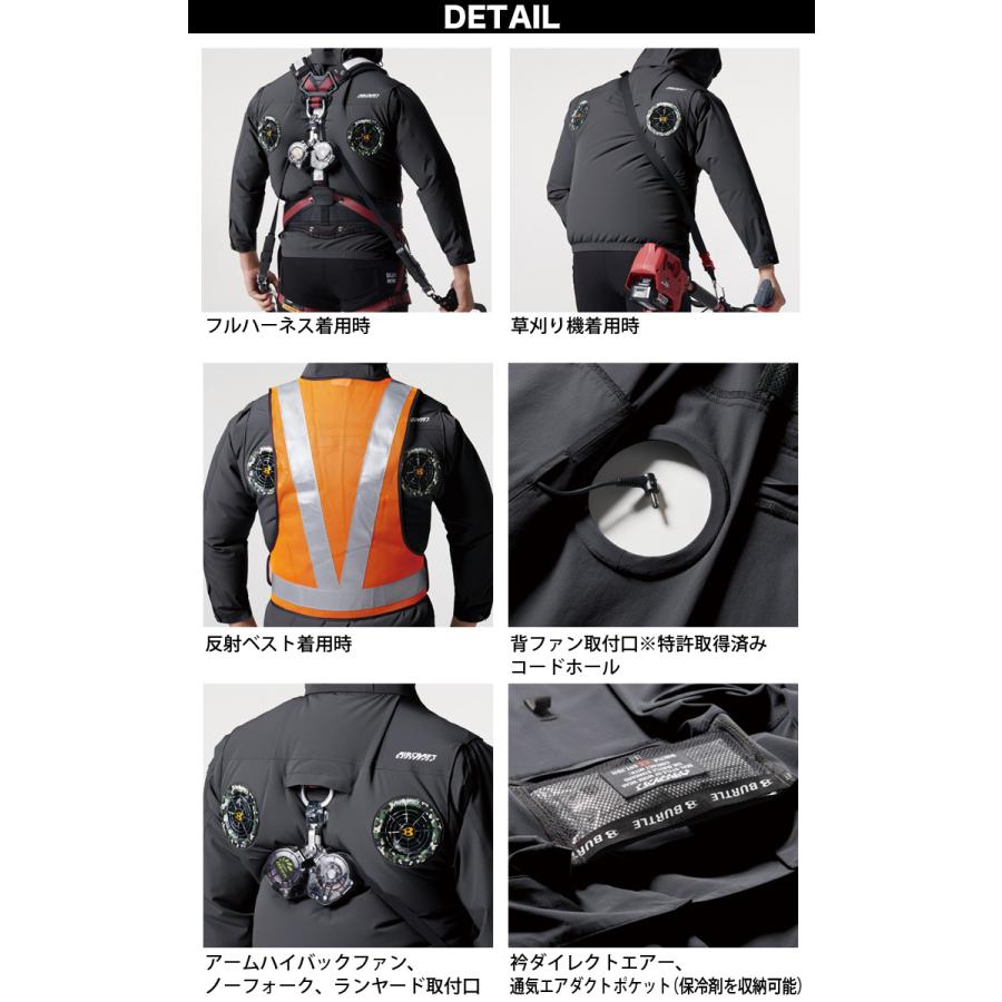 新款日本限量版BURTLE AC2036 短袖外套24V套裝★2025春夏新品（風扇位置置於肩胛骨附近） BURTLE